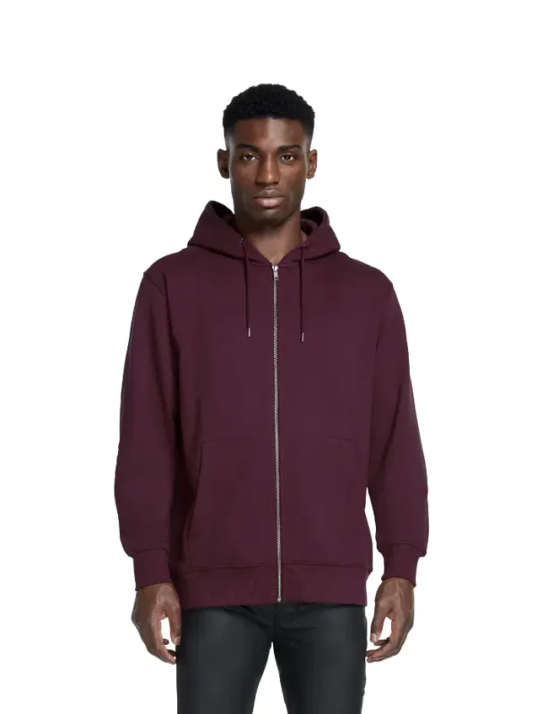 Sweat classique zippé à capuche bio lourd unisexe – Image 3